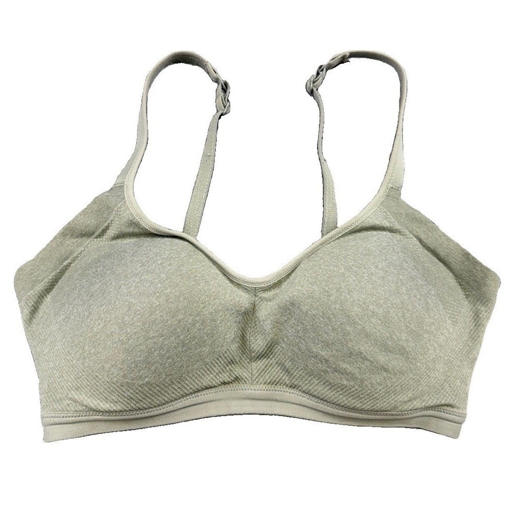 Warners Bra Womens Size M Green Gray All You Need Wireless Seamless Comfort